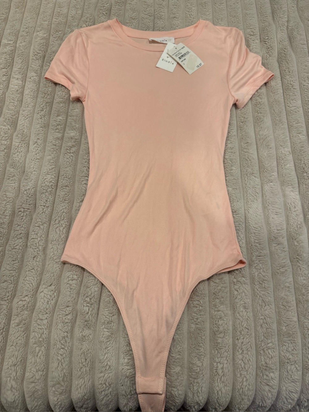 Nordstrom Light Pink Short Sleeve Bodysuit